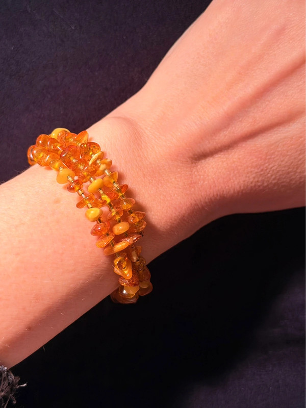 Vintage-Style Amber Bracelet