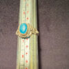 Natural Apatite Sterling Silver Ring - Ocean Blue Beauty with Vintage Charm size M#121