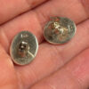 925 Sterling Silver natural Tiger Eye Stud Earring#125