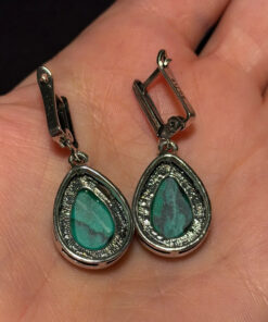 Fashion Malachite Earrings AoJie