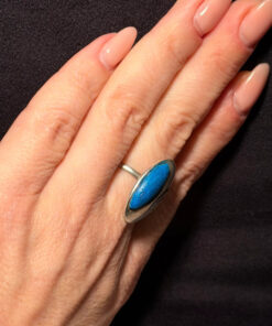 Unusual Soviet ring with a wooden inlay, size O