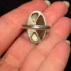 Unusual Soviet ring with a wooden inlay, size O