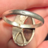 Unusual Soviet ring with a wooden inlay, size O