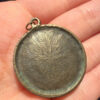 Vintage Brass Obsidian Pendant