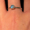 Vintage Sterling silver moonstone ring Uk size S#48