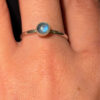 Vintage Sterling silver moonstone ring Uk size S#48