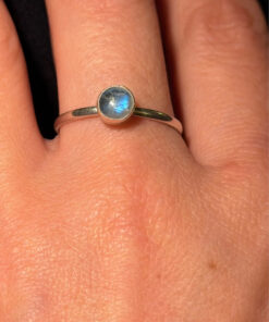 Vintage Sterling silver moonstone ring Uk size S#48