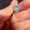 Vintage Sterling silver moonstone ring Uk size S#48