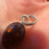 Vintage Baltic Amber Pendant 925 with Silver Chain #137