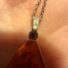 835 Silver Chain and Silver Amber Pendant