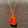 835 Silver Chain and Silver Amber Pendant