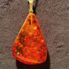 835 Silver Chain and Silver Amber Pendant