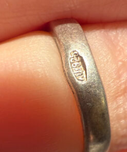 925 Sterling Silver Vintage 90s Ukraine Real Marcasite Gemstone Ring UK J 1/2