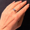 925   Sterling Silver natural Tanzanite Solitaire Ring -UK Size O#117