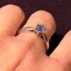 925   Sterling Silver natural Tanzanite Solitaire Ring -UK Size O#117
