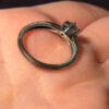 925   Sterling Silver natural Tanzanite Solitaire Ring -UK Size O#117