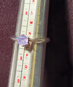 925 Sterling Silver natural Tanzanite Solitaire Ring -UK Size O