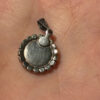 Vintage  Tested Silver Paste Holland Windmill Porcelain Pendant#117