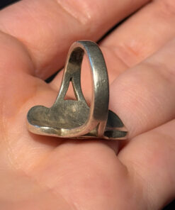 Vintage Silver ring with filigree design, size N,6.30 g