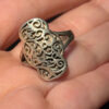 Vintage Silver ring with filigree design, size N,6.30 g