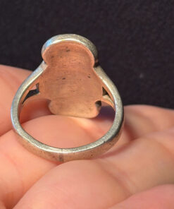 Vintage Silver ring with filigree design, size N,6.30 g