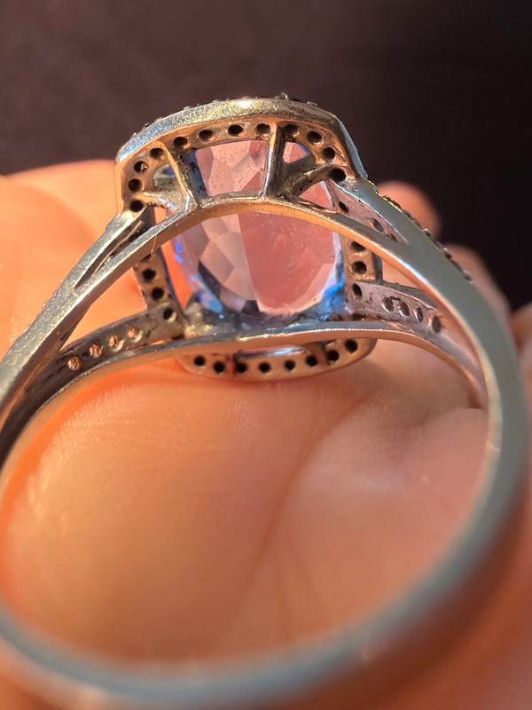 High-Quality Lab-Created Blue Spinel Sterling Silver Ring – Size O#7