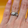 Soviet ussr sterling silver ring uk size J #24