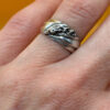Soviet ussr sterling silver ring uk size J #24
