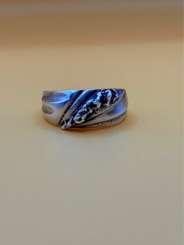 Soviet ussr sterling silver ring uk size J #24