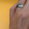 Soviet ussr sterling silver ring uk size J #24