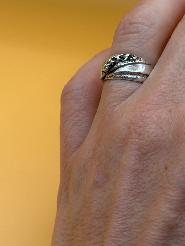 Soviet ussr sterling silver ring uk size J #24