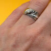 Soviet ussr sterling silver ring uk size J #24