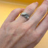 Soviet ussr sterling silver ring uk size J #24