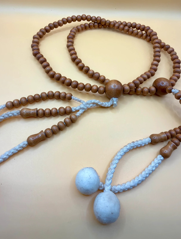 Japanese Bhuddist Wooden Prayer Beads rosary