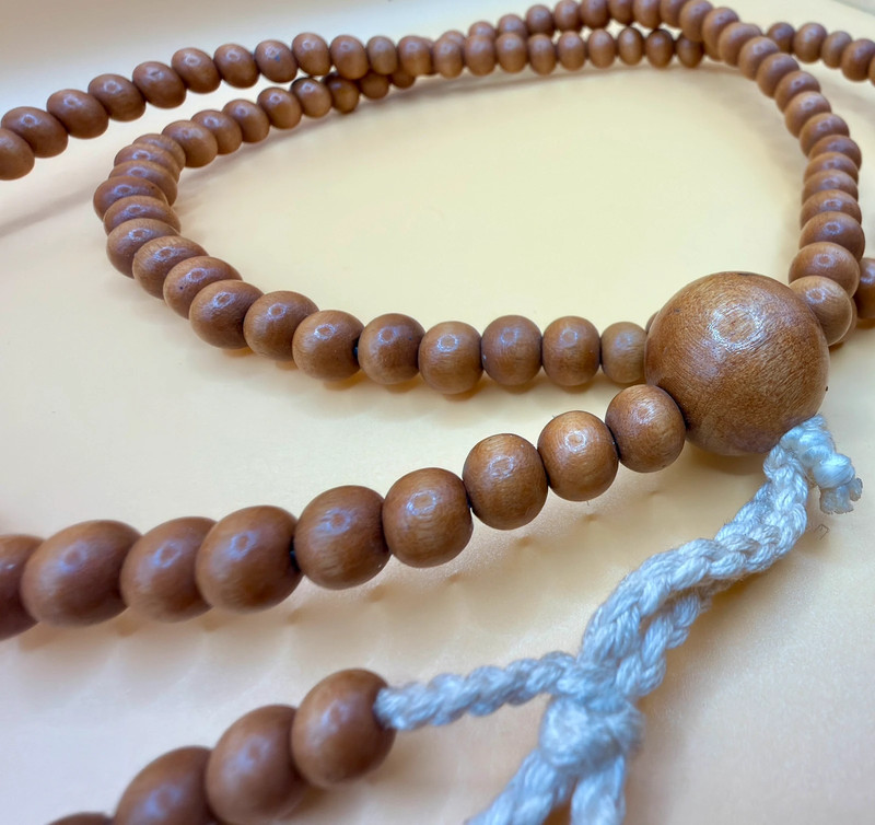 Japanese Bhuddist Wooden Prayer Beads rosary
