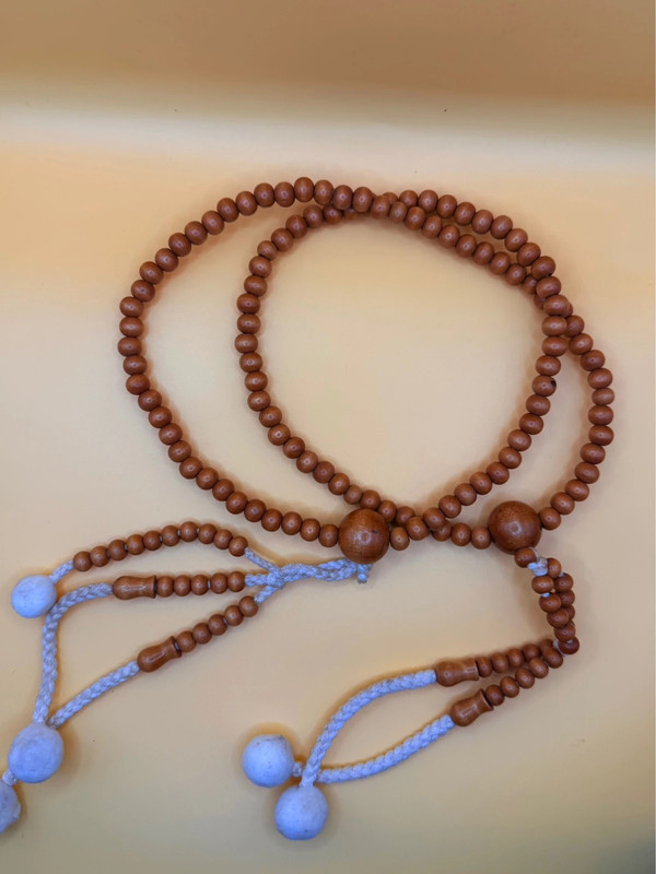Japanese Bhuddist Wooden Prayer Beads rosary