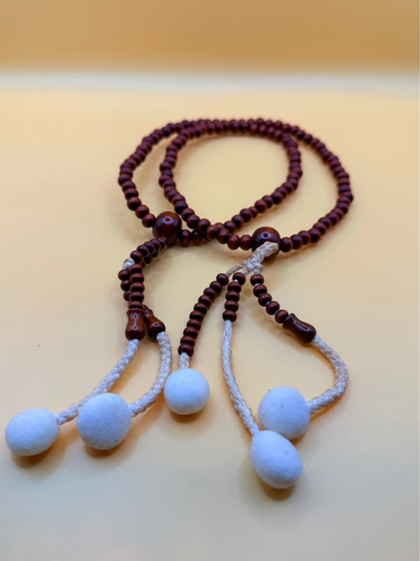 Japanese Bhuddist Wooden Prayer Beads rosary