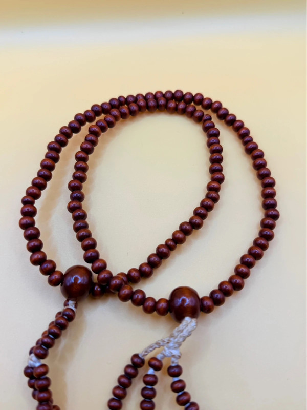 Japanese Bhuddist Wooden Prayer Beads rosary