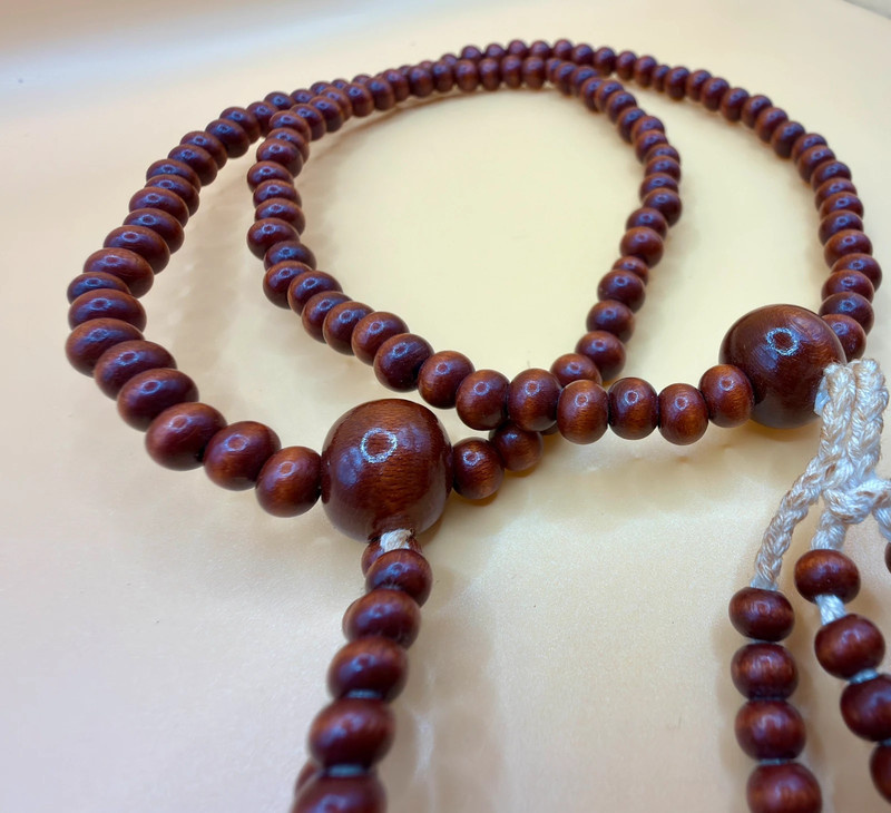 Japanese Bhuddist Wooden Prayer Beads rosary