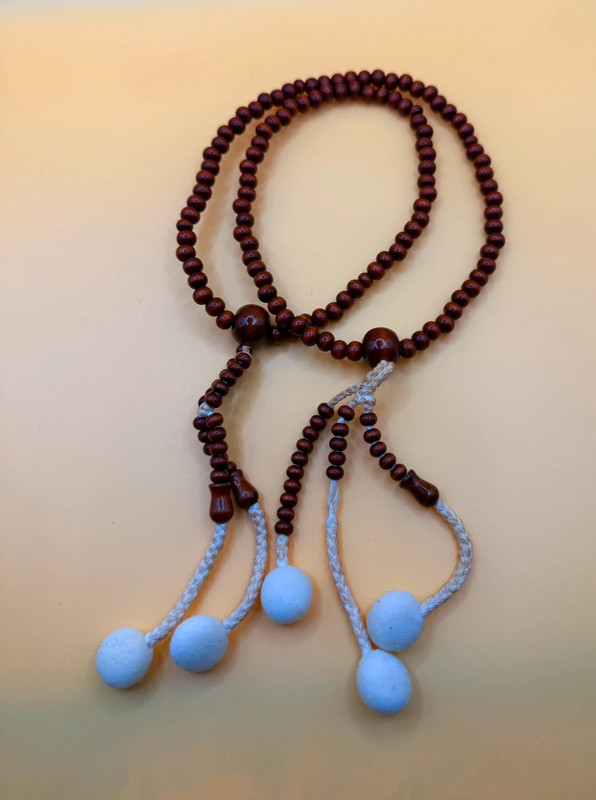 Japanese Bhuddist Wooden Prayer Beads rosary
