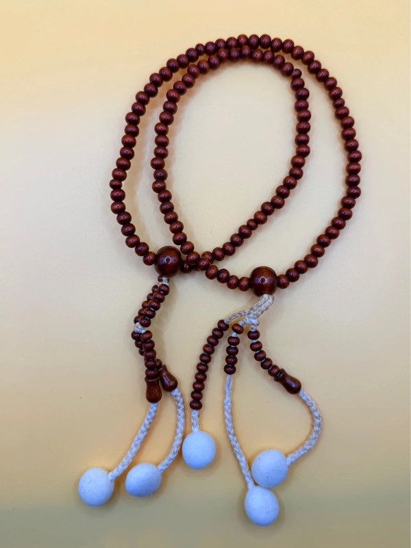 Japanese Bhuddist Wooden Prayer Beads rosary