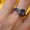 Incredible new amethyst sterling silver ring Uk size N #22