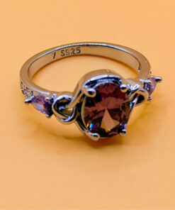 Incredible new amethyst sterling silver ring Uk size N