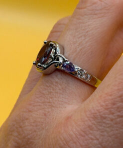 Incredible new amethyst sterling silver ring Uk size N