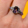Incredible new amethyst sterling silver ring Uk size N #22