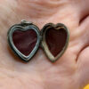 Vintage 925 Sterling Silver Etched Heart Locket Pendant#22