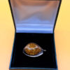 Baltic vintage amber sterling silver pendant brooch#140