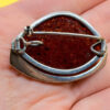 Baltic vintage amber sterling silver pendant brooch#140