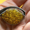 Baltic vintage amber sterling silver pendant brooch#140