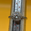 Vintage White Cubic Zirconia Sterling Silver Statement Ring, UK Size S#140